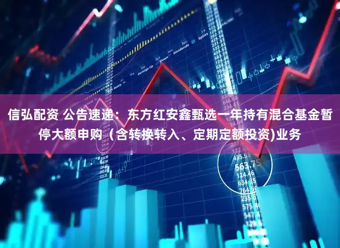 信弘配资 公告速递：东方红安鑫甄选一年持有混合基金暂停大额申购（含转换转入、定期定额投资)业务